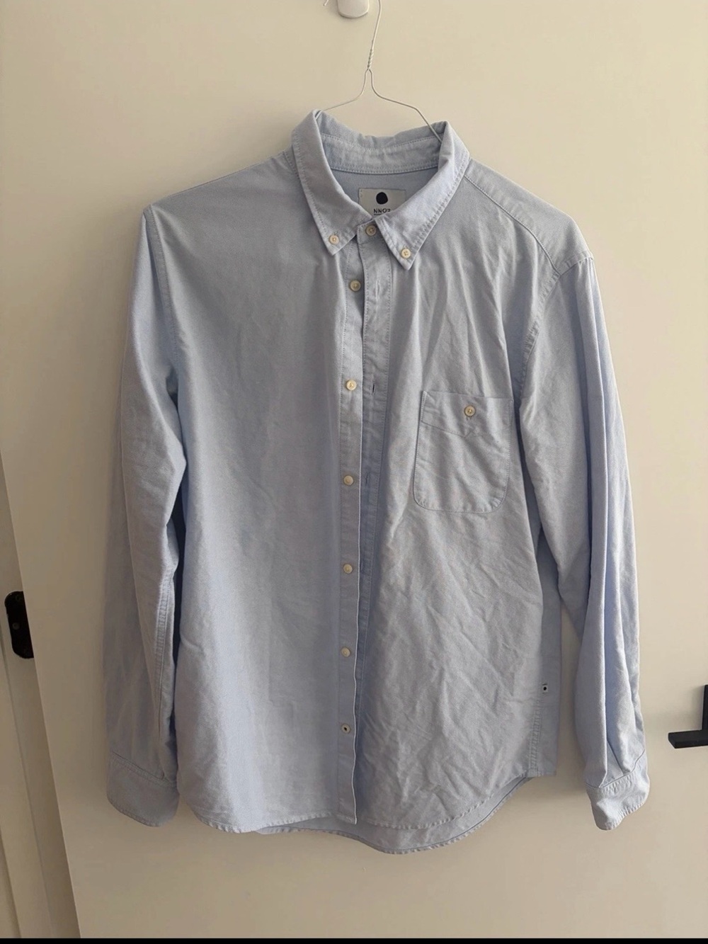 NN07 Men's Light Blue Button-Down Oxford Shirt Size Large